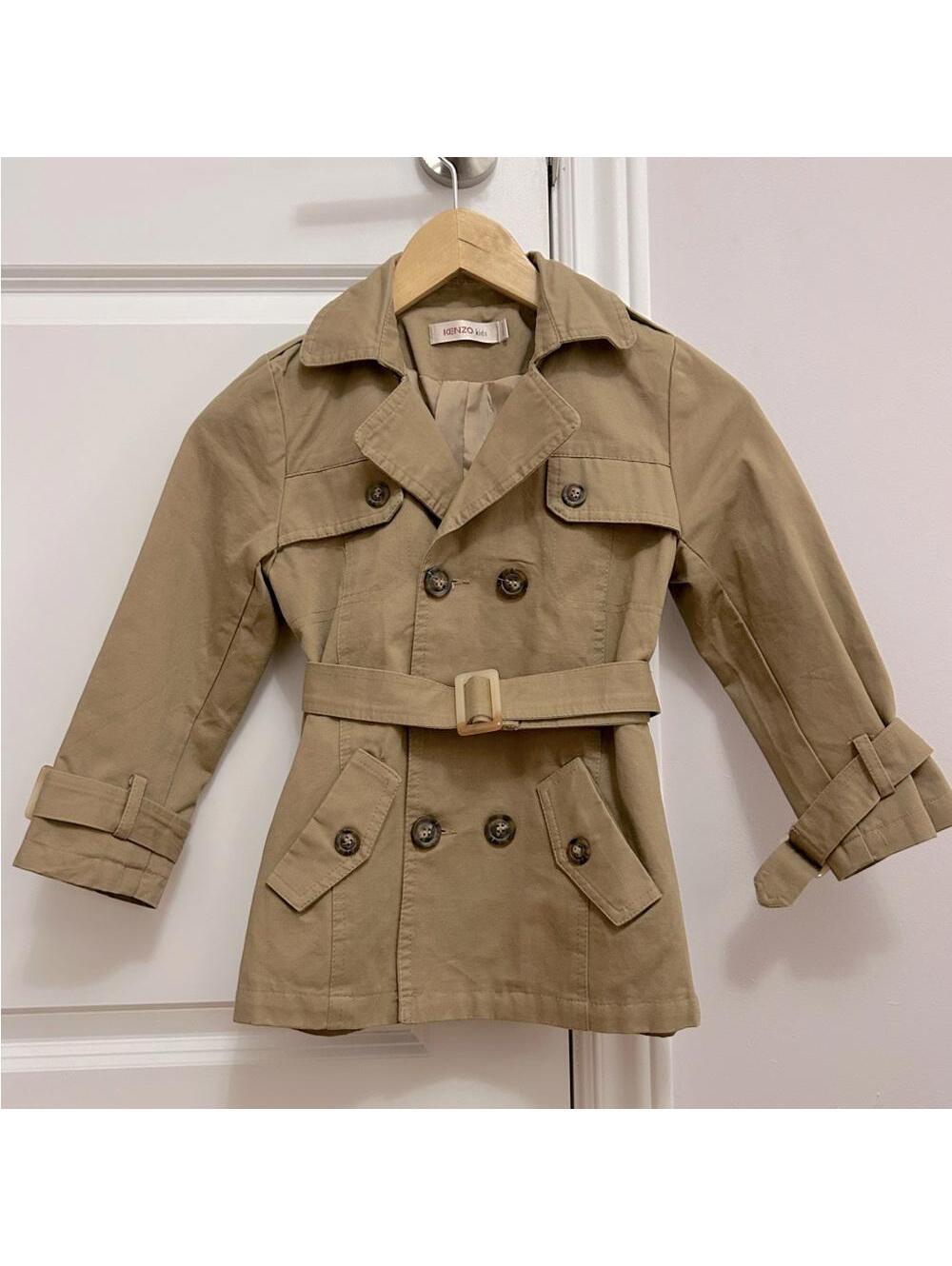NEW Authentic Kenzo Cotton Trench Coat, size 10a/140